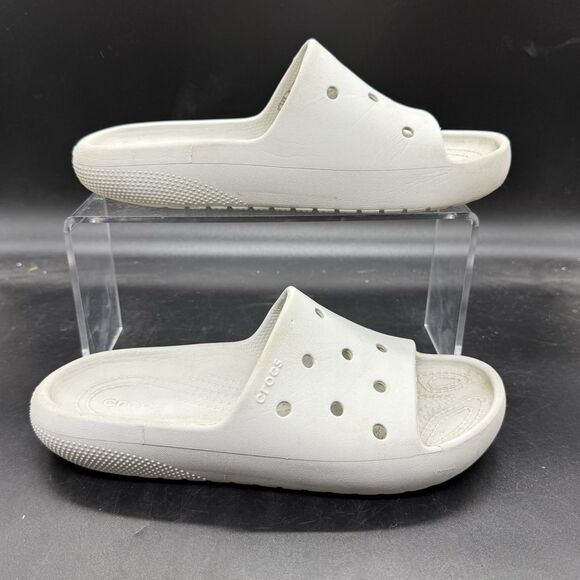Crocs classic clog Junior size 4 gray summer casual slip on comfort - Picture 1 of 5